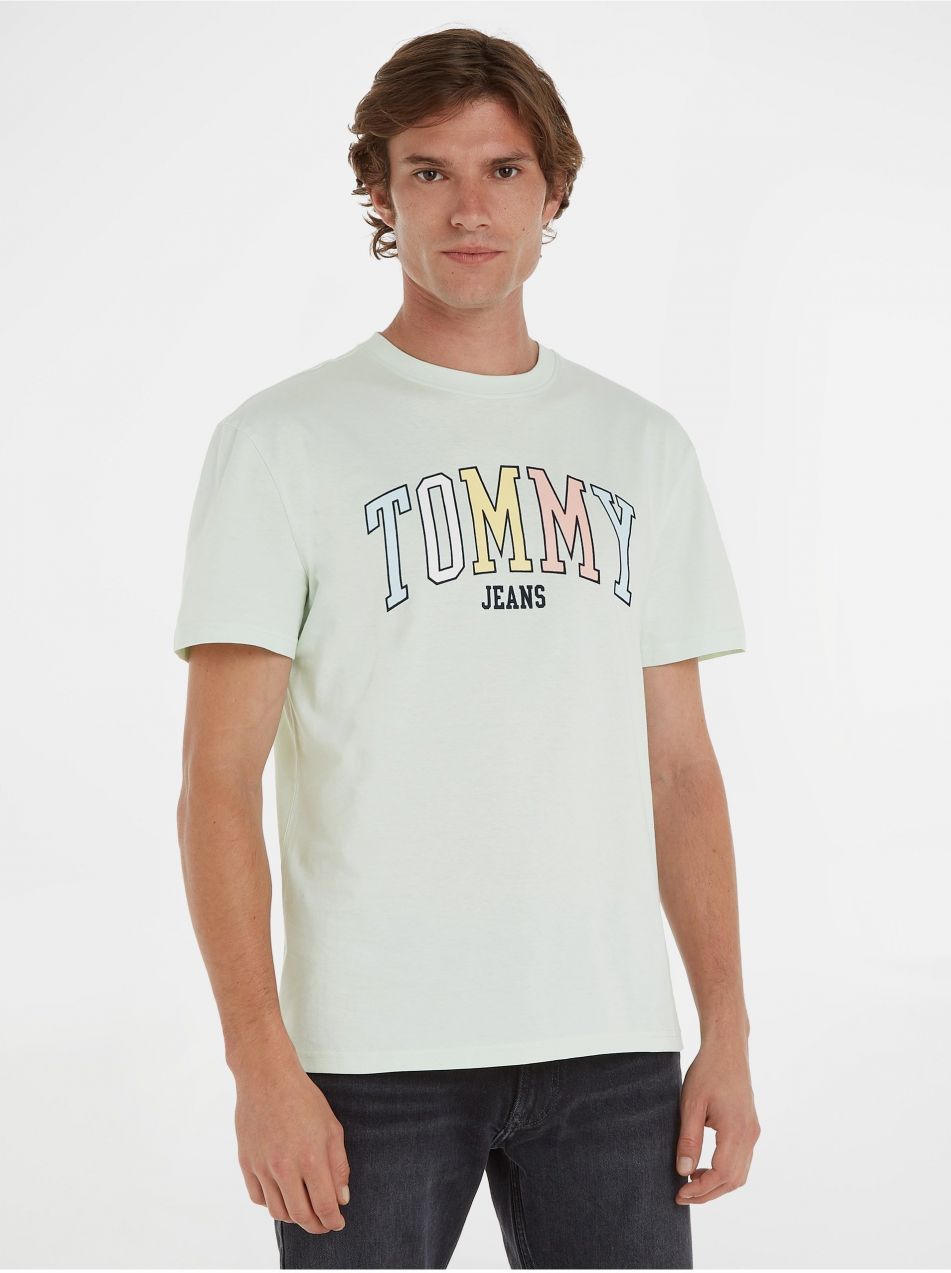 Tričká s krátkym rukávom pre mužov Tommy Jeans - mentolová