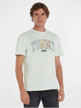 Tričká s krátkym rukávom pre mužov Tommy Jeans - mentolová