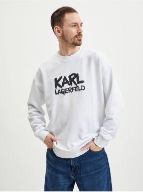 Biela pánska mikina KARL LAGERFELD