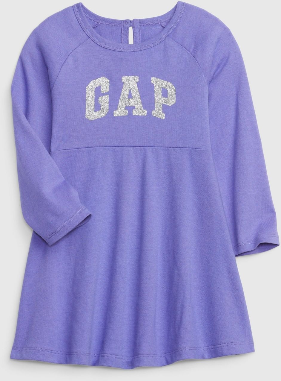 Fialové dievčenské šaty s logom GAP
