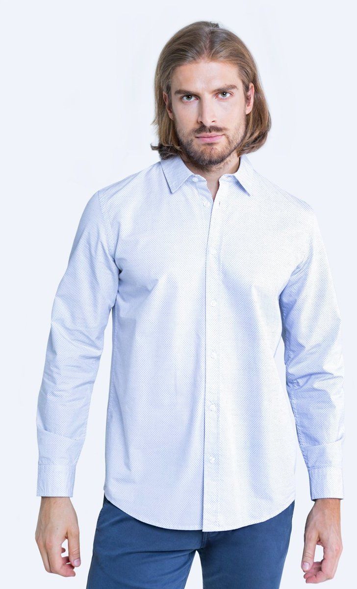Košeľa Big Star Man's Shirt 141793 Cream-101