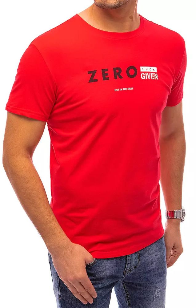 Red men's Dstreet T-shirt with print