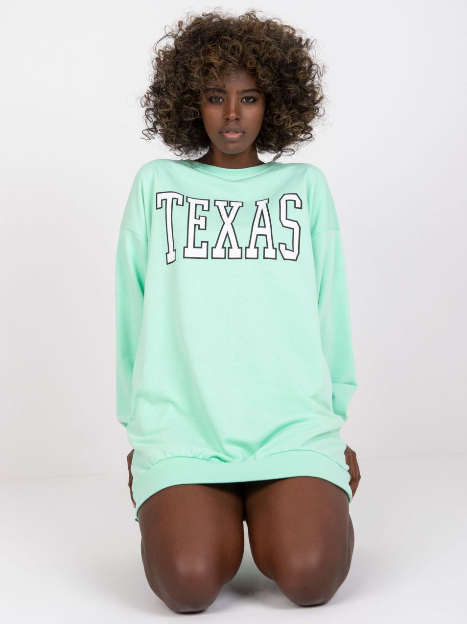 Long Mint Poppy Sweatshirt