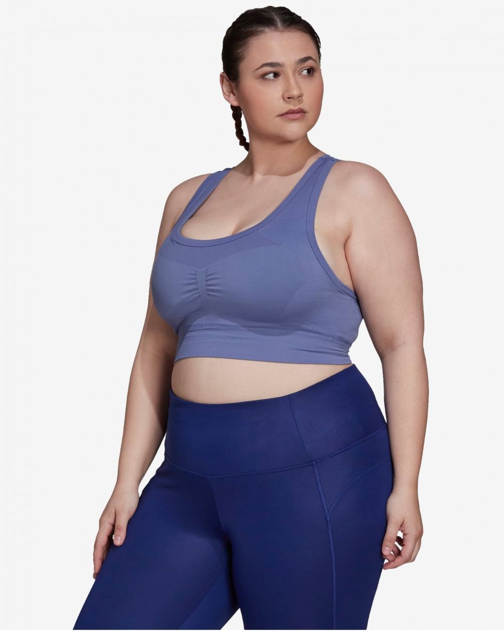Móda pre plnoštíhle pre ženy adidas Performance - modrá