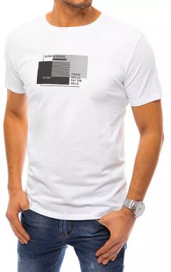White men's Dstreet T-shirt with print