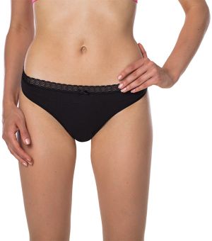 Bellinda 
FANCY COTTON MINISLIP - Dámske nohavičky s čipkovaným lemom - čierna