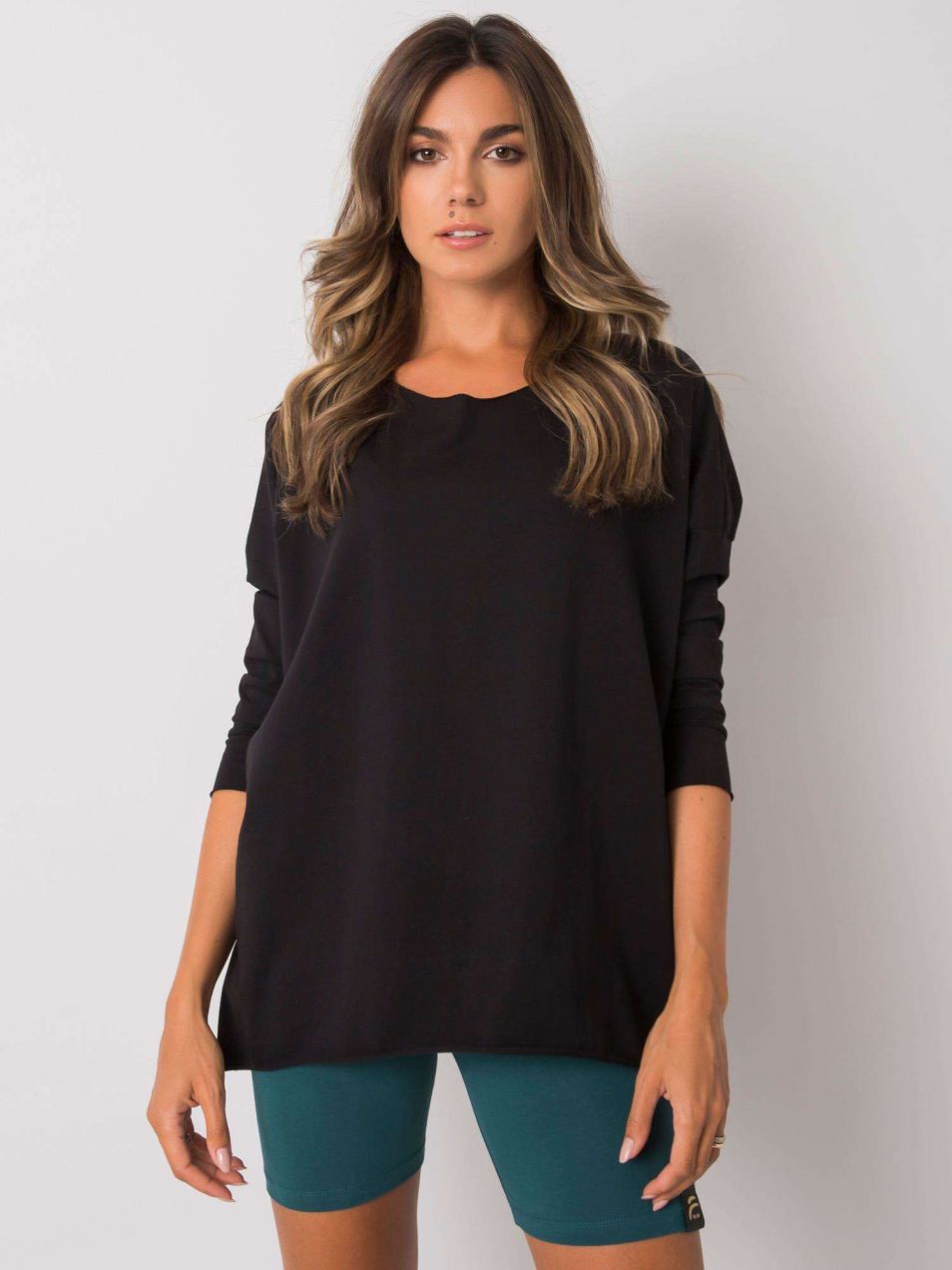 Lady's black cotton blouse