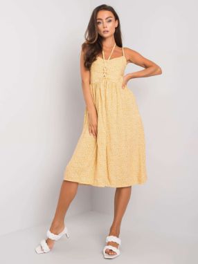 Yellow patterned dress Fiorella RUE PARIS