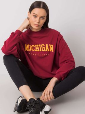 Burgundy sweatshirt with RUE PARIS inscription