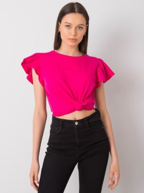 Women's fuchsia cotton blouse