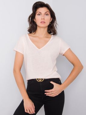 Light pink T-shirt with neckline