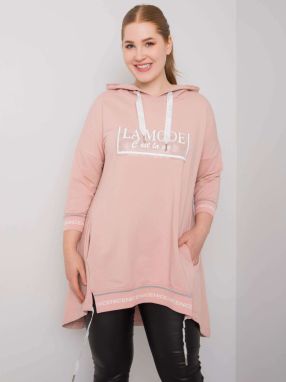 Dust pink women's sweatshirt larger size with pocket