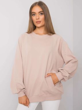 Light beige sweatshirt with pockets by Gaelle RUE PARIS