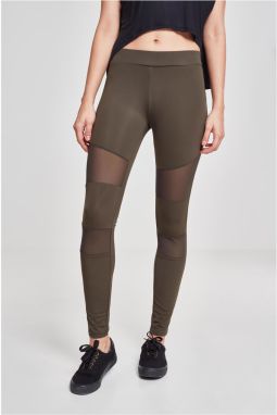 Women's Tech Mesh Leggings - Dark Olive