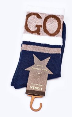 WOMEN'S COTTON SOCKS GO-GO with COSAS fur dark blue