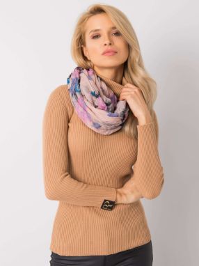 Dirty pink scarf with flowers