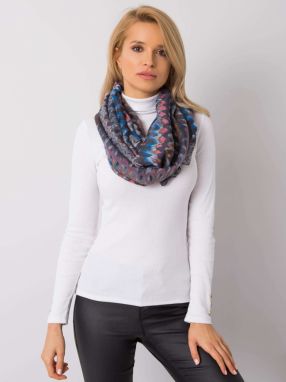 Scarf with gray and pink pattern
