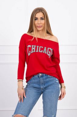 Blouse with print Chicago red