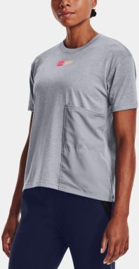 Šedé dámske tričko Under Armour Live Woven Pocket Tee