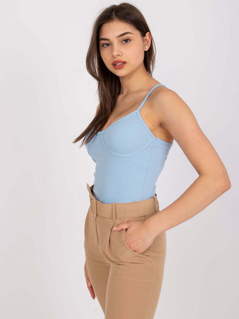 Light blue cotton striped top by Alla OCH BELLA