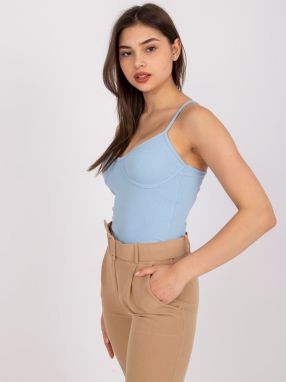 Light blue cotton striped top by Alla OCH BELLA