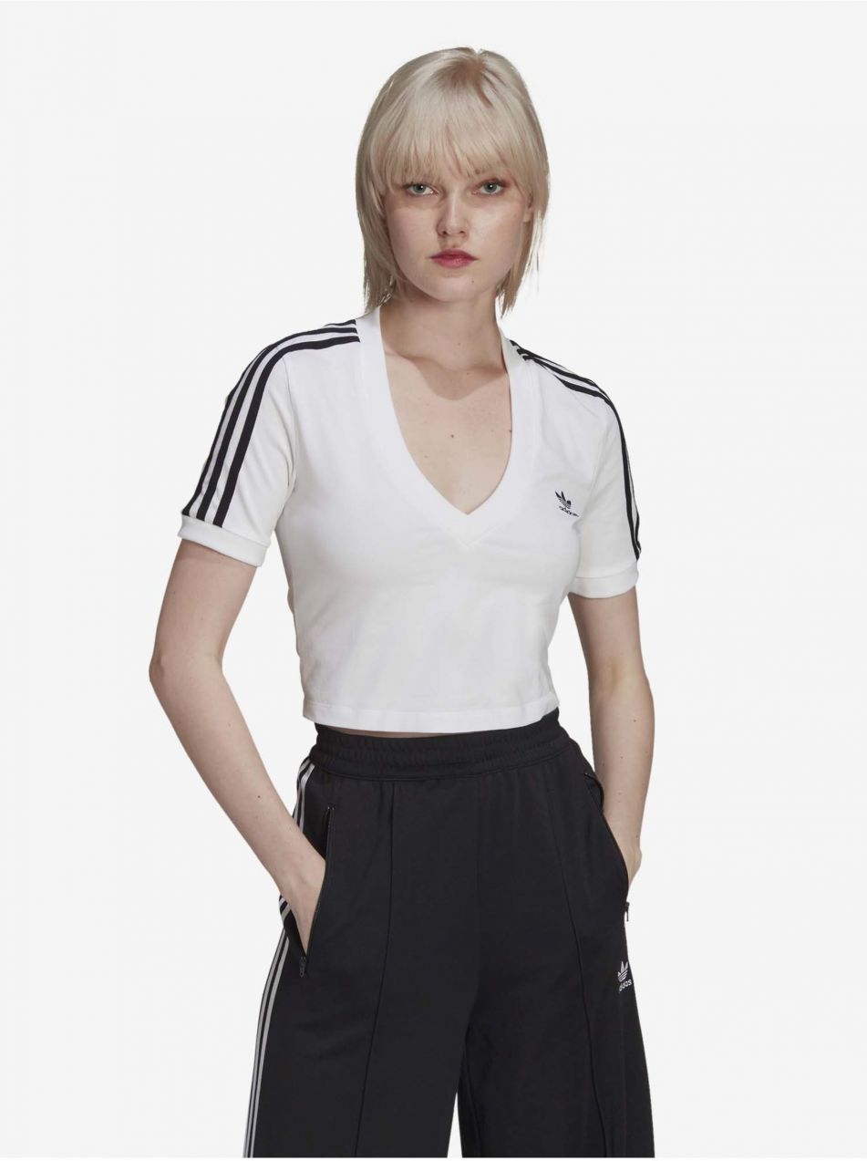 Biely dámsky crop top adidas Originals