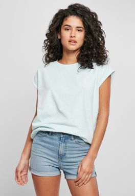 Women's T-shirt Melange Extended Shoulder Tee aqua melange