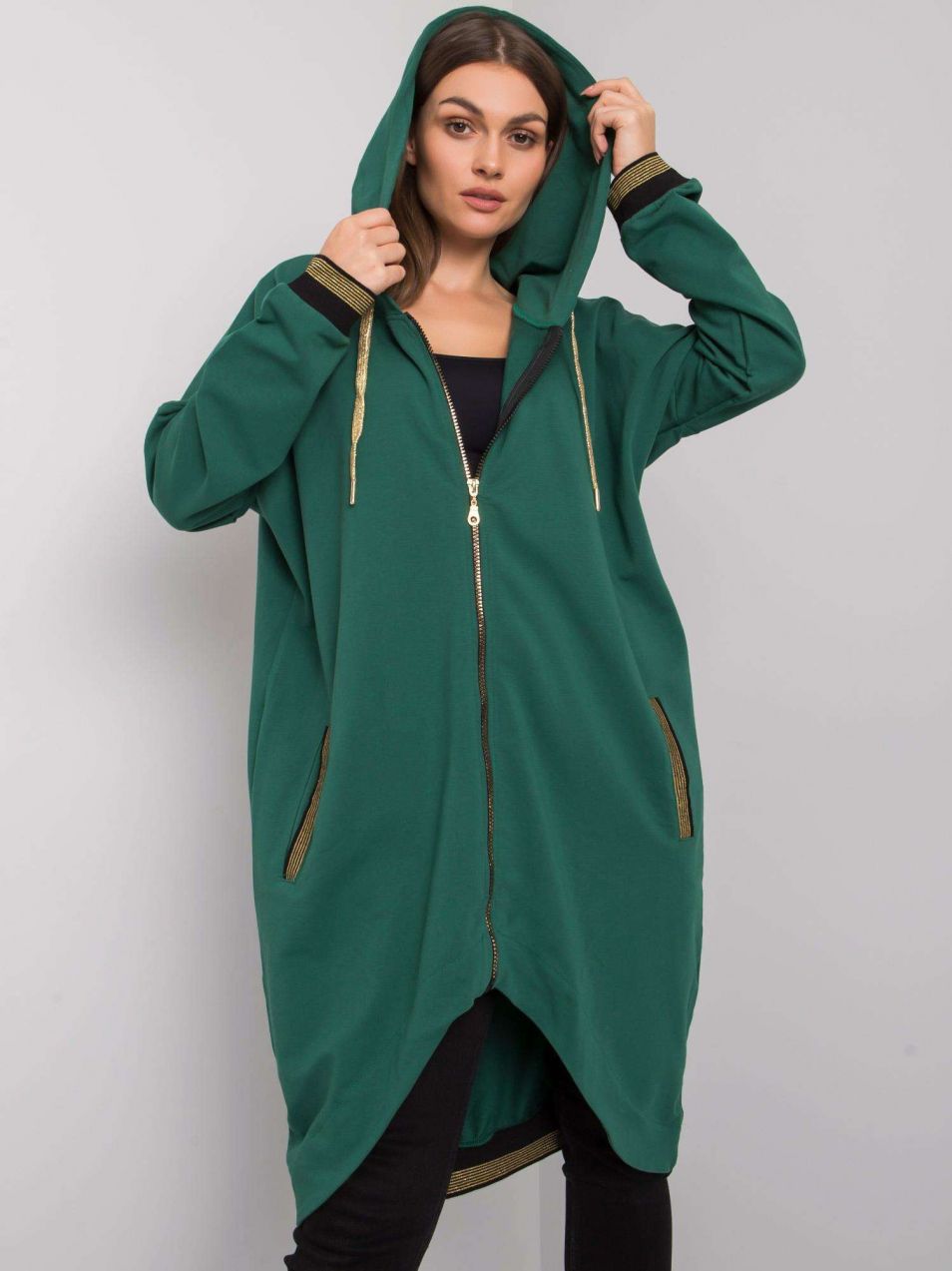 Dark green cotton hoodie