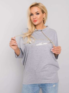 Excessive gray cotton melange blouse