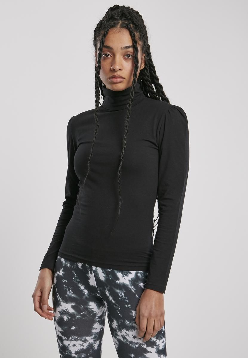 Women's turtleneck with Puffer Sleeve L/S black
