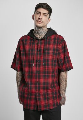 Black shirt with short sleeves and hood