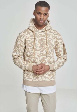 Sweat Camo Bomber Hoody Beige Camouflage