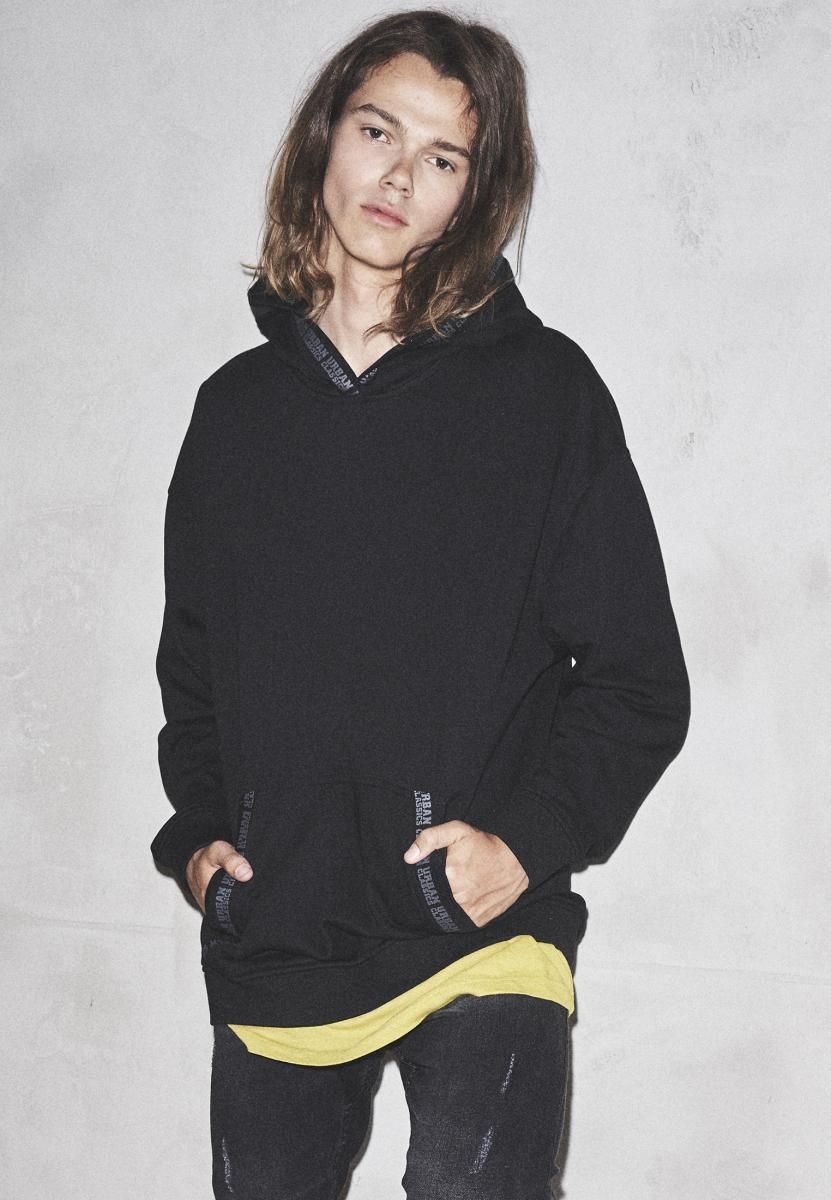 Oversize Logo Hoody black