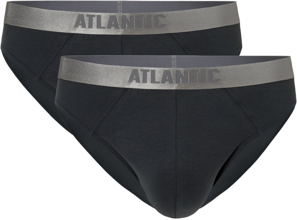 Men's briefs in Pima cotton ATLANTIC 2Pack - dark gray