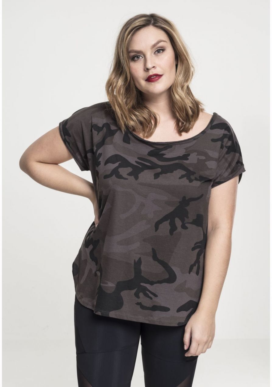 Women's Camo Back Shaped Tee Dark Camo T-Shirt