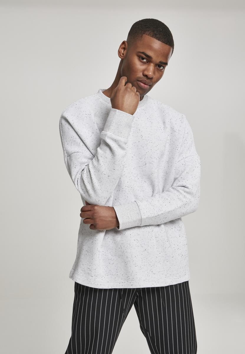 Cut on the sleeve Naps Interlock Crew light grey