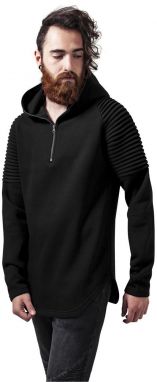 Terry Hoody pleat sleeves black