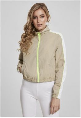 Women's jacket with short pipes made of concrete/electric lime