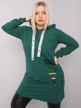 Veľká zelená tmavozelená bavlnená tunika