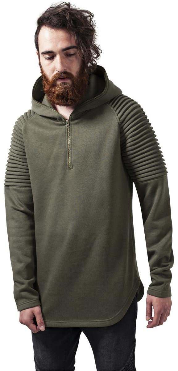 Pleated sleeves Terry Hoody olive