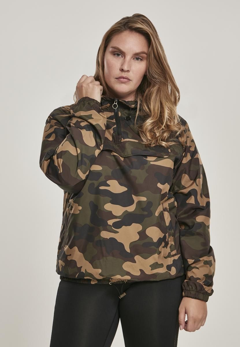 Women's Camo Pull Over Woodcamo Jacket