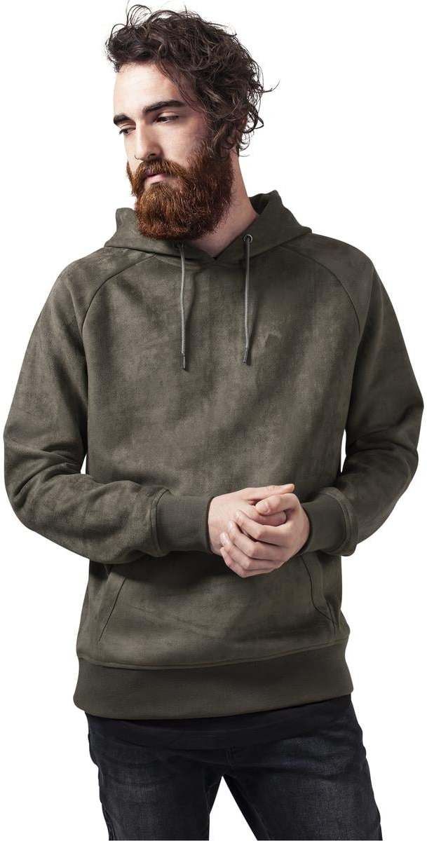 Imitation suede olives with a hood