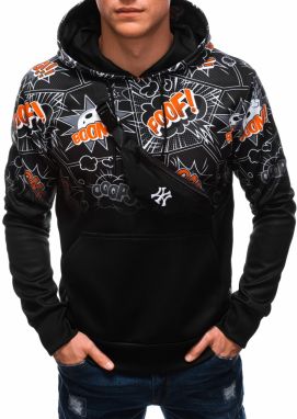 Pánska mikina Edoti B1543/blackorange_120632