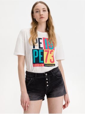 Tričká s krátkym rukávom pre ženy Pepe Jeans - biela