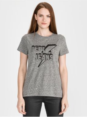 Tričká s krátkym rukávom pre ženy Pepe Jeans - sivá