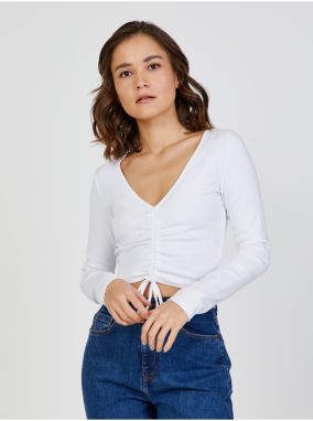 Biele dámske crop tričko TALLY WEiJL