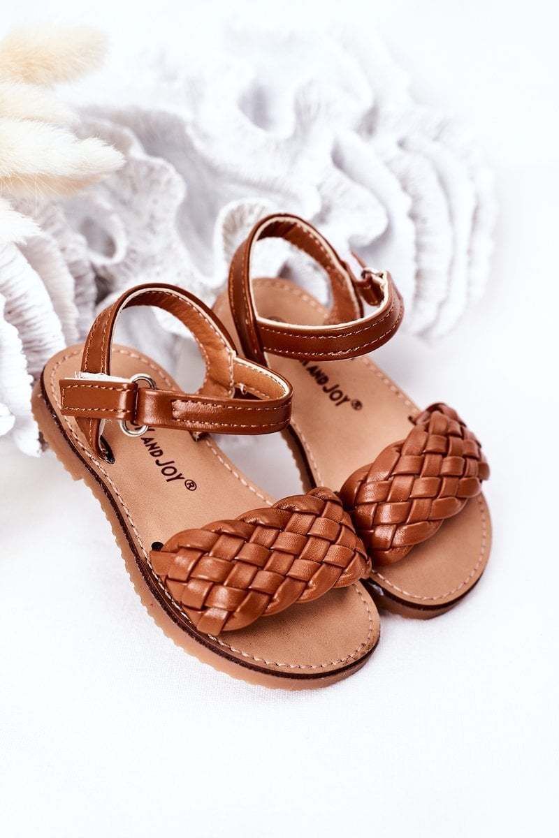 Kids knitted sandals Camel Bailly