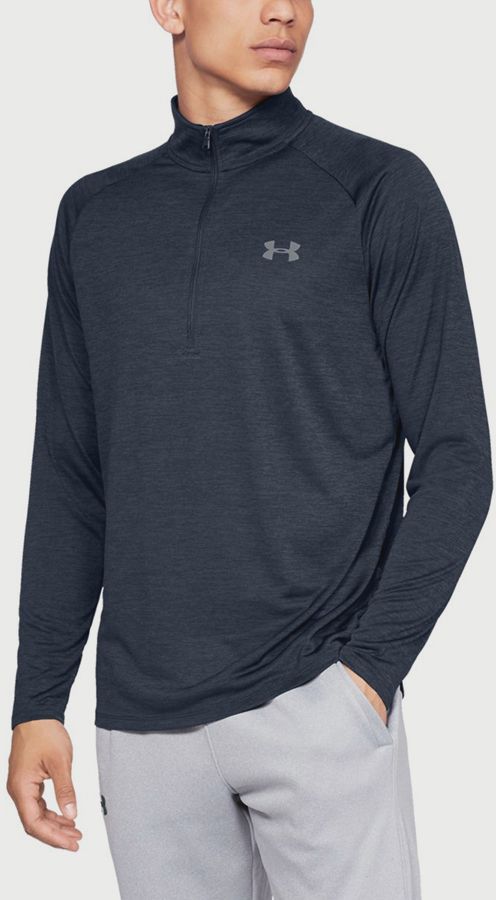 Tmavomodré športové tričko Under Armour UA Tech 2.0 1/2 Zip