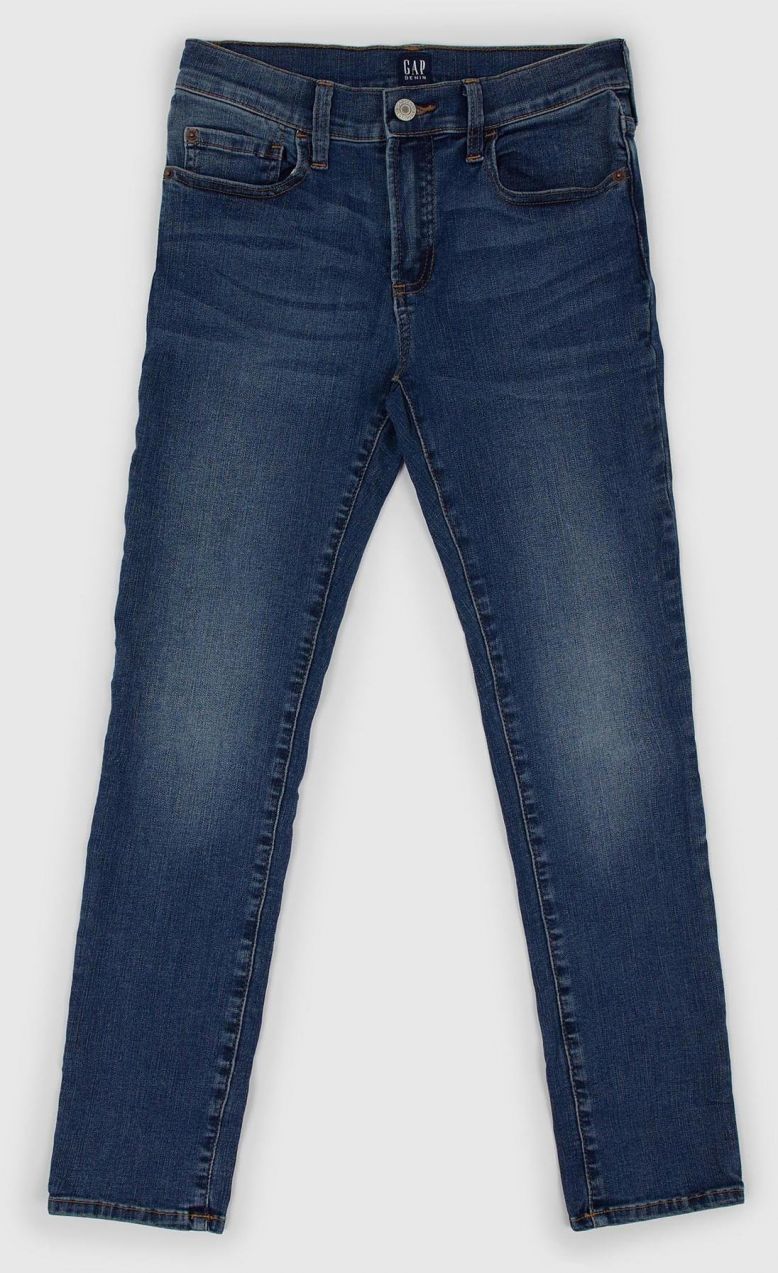 Tmavomodré chlapčenské skinny fit rifle GAP