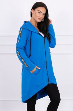 Sweatshirt with zipper at back of jeans